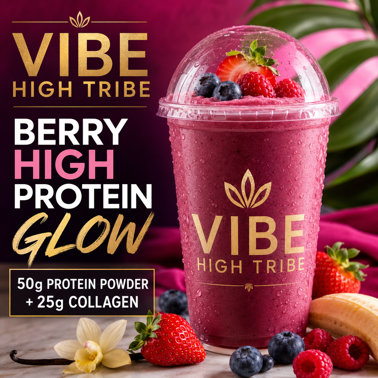 Berry High Protein Glow Smoothie